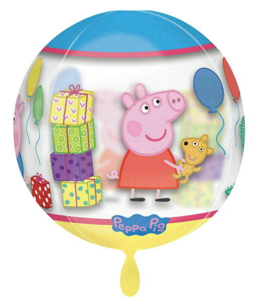 XL Folienballon Orbz - Peppa Pig, Kugel - 38cm x 40cm